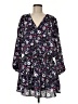 Gap 100% Polyester Floral Blue Black Casual Dress Size M - photo 1