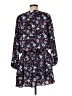 Gap 100% Polyester Floral Blue Black Casual Dress Size M - photo 2