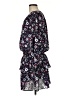 Gap 100% Polyester Floral Blue Black Casual Dress Size M - photo 5
