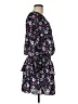 Gap 100% Polyester Floral Blue Black Casual Dress Size M - photo 4