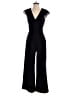 Badgley Mischka Solid Black Jumpsuit Size 4 - photo 1