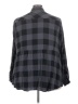 Torrid 100% Rayon Checkered-gingham Gray Long Sleeve Button-Down Shirt Size 5X Plus (6) - photo 2