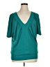 AB Studio Teal Short Sleeve Blouse Size XL - photo 1