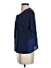 Maje Color Block Blue Short Sleeve Blouse Size 2 - photo 5