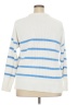 Time and Tru 100% Polyester Stripes White Pullover Sweater Size 20 - photo 2