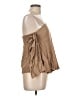 Mango 100% Linen Brown 3/4 Sleeve Blouse Size L - photo 4