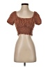 LA Hearts 100% Rayon Brown Short Sleeve Top Size XS - photo 1