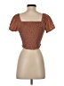 LA Hearts 100% Rayon Brown Short Sleeve Top Size XS - photo 2