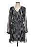 Express 100% Polyester Chevron-herringbone Black Casual Dress Size L - photo 1