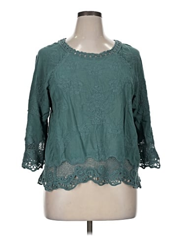 Democracy 3/4 Sleeve Blouse (view 1)
