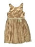 H&M 100% Polyester Metallic Gold Dress Size 7 - photo 1