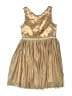 H&M 100% Polyester Metallic Gold Dress Size 7 - photo 2
