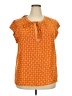 DR2 100% Rayon Orange Short Sleeve Blouse Size XXL - photo 1