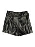 Divided by H&M 100% Polyester Metallic Black Shorts Size 4 - photo 2