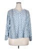 Style&Co 100% Cotton Blue 3/4 Sleeve Blouse Size 3X - photo 1