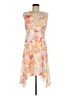 Chaps 100% Polyester Floral Orange Cocktail Dress Size 8 - photo 1