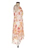 Chaps 100% Polyester Floral Orange Cocktail Dress Size 8 - photo 4