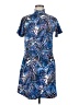 Tail Print Blue Casual Dress Size M - photo 1