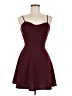 Assorted Brands Solid Burgundy Cocktail Dress Size M - photo 1