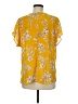 West Kei 100% Polyester Yellow Short Sleeve Blouse Size M - photo 2