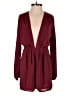 TOBI 100% Polyester Solid Burgundy Romper Size S - photo 1