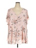 Torrid 100% Polyester Pink Short Sleeve Blouse Size 5X Plus (5) - photo 1