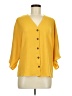 Unbranded 100% Polyester Yellow 3/4 Sleeve Blouse Size M - photo 1