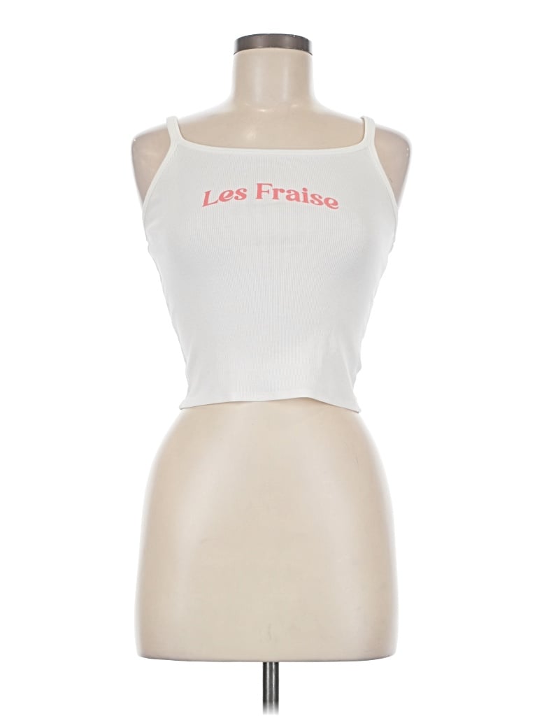 Pre-owned Cotton On Tank Top Ivory Strapless Neckline Tops