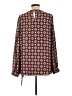 Halogen 100% Polyester Burgundy Long Sleeve Blouse Size L - photo 2