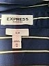 Express 100% Polyester Stripes Blue Long Sleeve Blouse Size M - photo 7