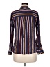 Serein 100% Rayon Stripes Blue Long Sleeve Blouse Size M - photo 2