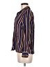 Serein 100% Rayon Stripes Blue Long Sleeve Blouse Size M - photo 5