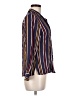 Serein 100% Rayon Stripes Blue Long Sleeve Blouse Size M - photo 4