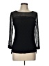 Ella Moss 100% Silk Black 3/4 Sleeve Top Size L - photo 1