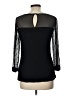 Ella Moss 100% Silk Black 3/4 Sleeve Top Size L - photo 2