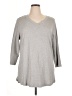 Isaac Mizrahi LIVE! 100% Cotton Gray Pullover Sweater Size XL - photo 1