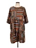 Assorted Brands Print Brown Casual Dress Size 10 (estimated) - photo 1