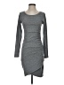 Leith Solid Gray Casual Dress Size S - photo 1
