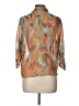 DressBarn 100% Polyester Paisley Orange 3/4 Sleeve Blouse Size L - photo 2