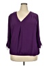 Soho 100% Polyester Purple 3/4 Sleeve Blouse Size XXL - photo 1