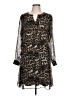 Wendy Williams 100% Polyester Animal Print Brown Casual Dress Size 10 - photo 1