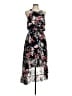 Elle 100% Polyester Floral Black Cocktail Dress Size M - photo 1