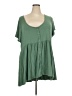 Torrid Green Short Sleeve Blouse Size 4X Plus (4) - photo 1