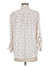 Ann Taylor LOFT 100% Polyester Print Ivory Long Sleeve Blouse Size M - photo 2