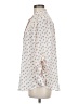 Ann Taylor LOFT 100% Polyester Print Ivory Long Sleeve Blouse Size M - photo 5