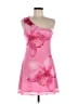 No Comment Tropical Pink Cocktail Dress Size L - photo 1
