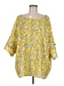 Ellos 100% Polyester Yellow 3/4 Sleeve Blouse Size 28 waist - photo 1