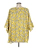 Ellos 100% Polyester Yellow 3/4 Sleeve Blouse Size 28 waist - photo 2