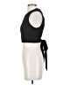 Unbranded Stripes Solid Black Sleeveless Top Size S - photo 5