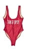 Rave Graphic Red Swimsuit Top Size S - photo 1